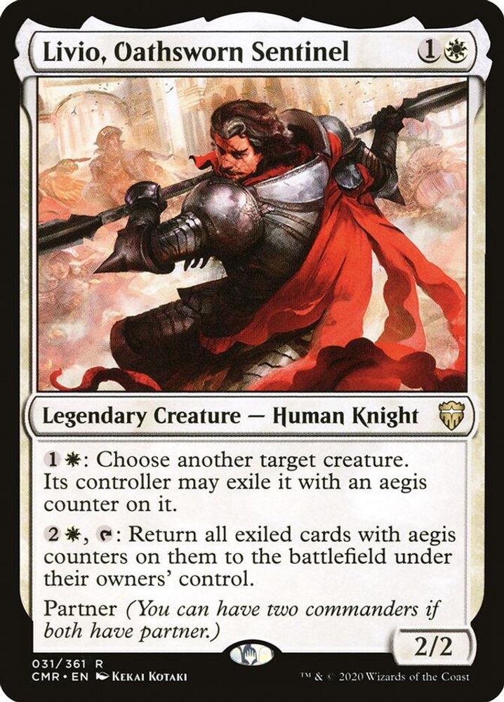 2020 Magic: The Gathering: Commander Legends (CMR) - Livio Oathsworn Sentinel (#31, Rare) (, Near Mint)