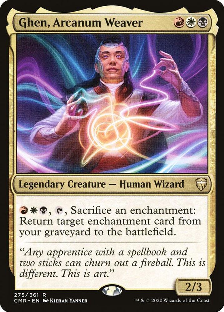 2020 Magic: The Gathering: Commander Legends (CMR) - Ghen Arcanum Weaver (#275, Rare) (, Near Mint)