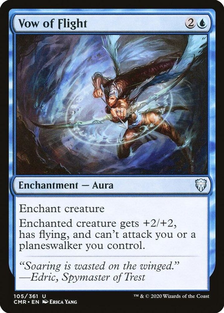 2020 Magic: The Gathering: Commander Legends (CMR) - Vow of Flight (#105, Uncommon) (, Near Mint)