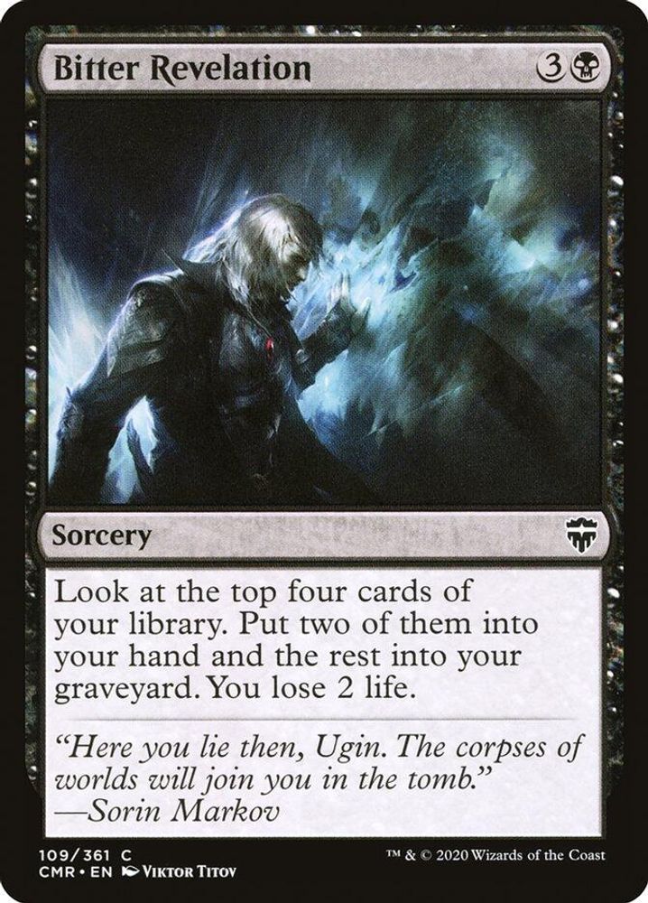 2020 Magic: The Gathering: Commander Legends (CMR) - Bitter Revelation (#109, Common) (, Near Mint)