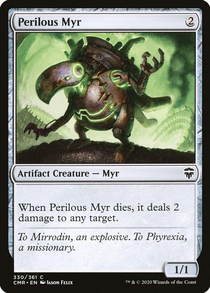 2020 Magic: The Gathering: Commander Legends (CMR) - Perilous Myr (#330, Common) (, Near Mint)