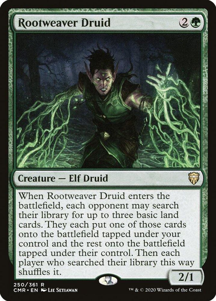 2020 Magic: The Gathering: Commander Legends (CMR) - Rootweaver Druid (#250, Rare) (, Near Mint)