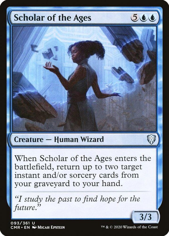 2020 Magic: The Gathering: Commander Legends (CMR) - Scholar of the Ages (#93, Uncommon) (, Near Mint)