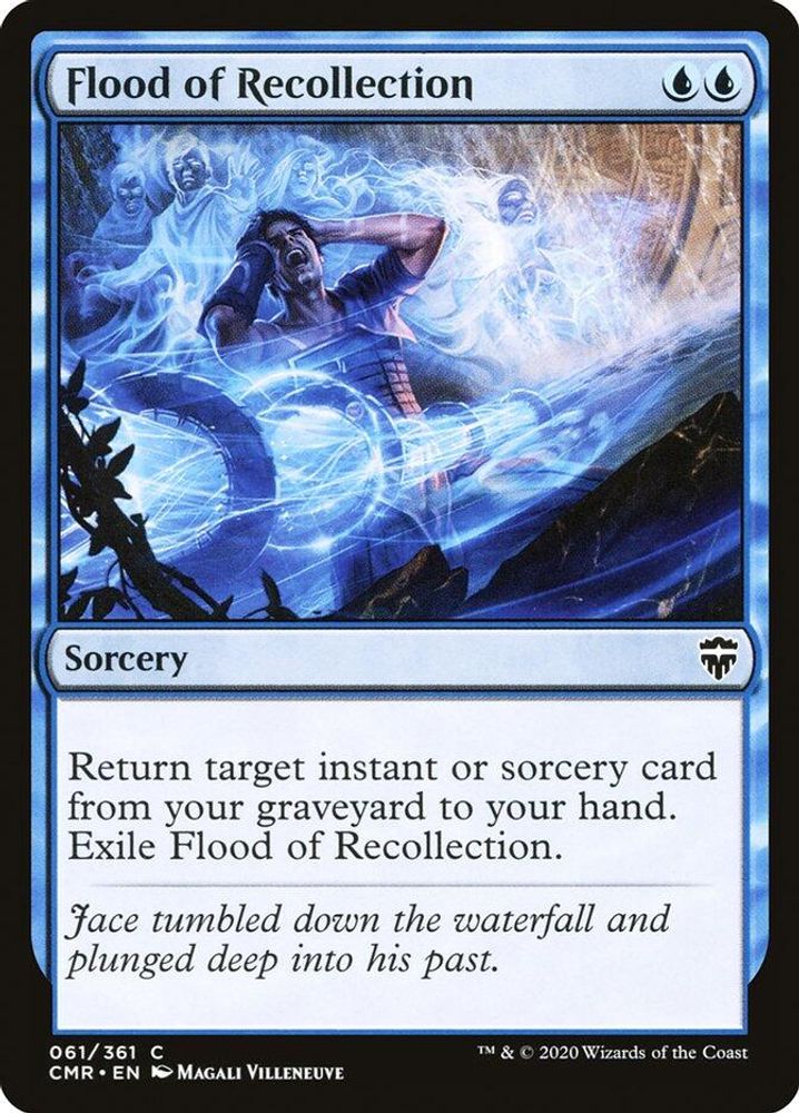2020 Magic: The Gathering: Commander Legends (CMR) - Flood of Recollection (#61, Common) (, Near Mint)
