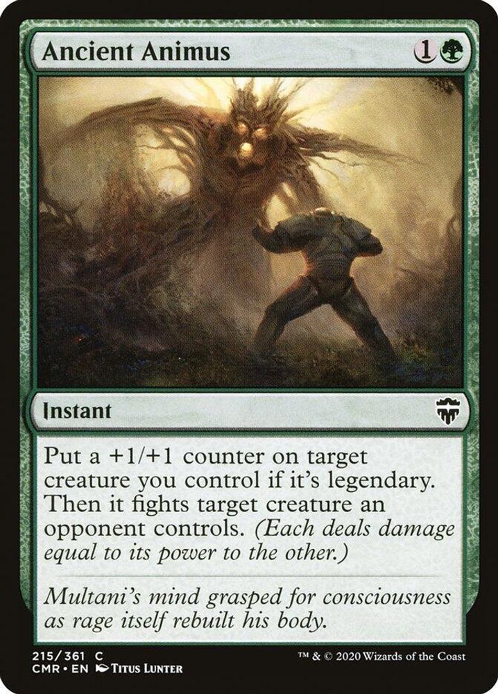 2020 Magic: The Gathering: Commander Legends (CMR) - Ancient Animus (#215, Common) (, Near Mint)