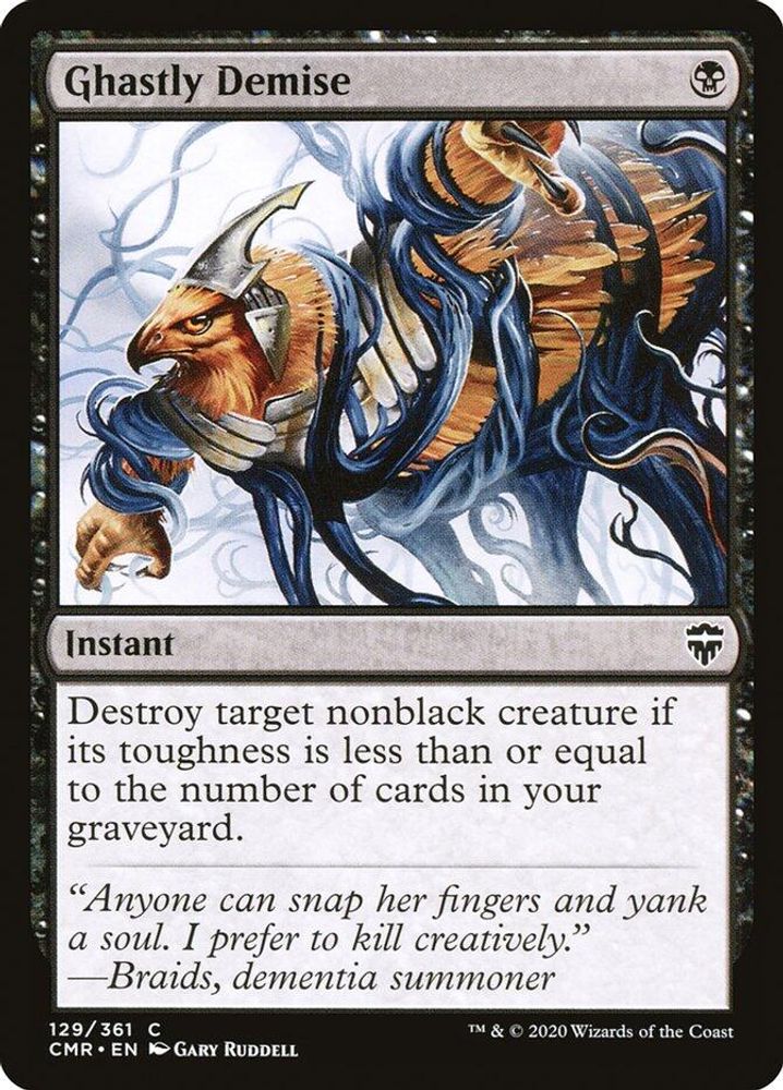 2020 Magic: The Gathering: Commander Legends (CMR) - Ghastly Demise (#129, Common) (, Near Mint)
