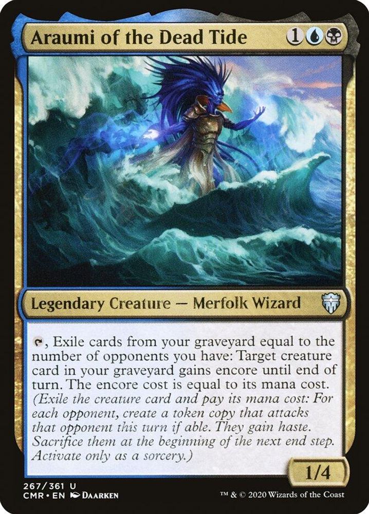 2020 Magic: The Gathering: Commander Legends (CMR) - Araumi of the Dead Tide (#267, Uncommon) (, Near Mint)