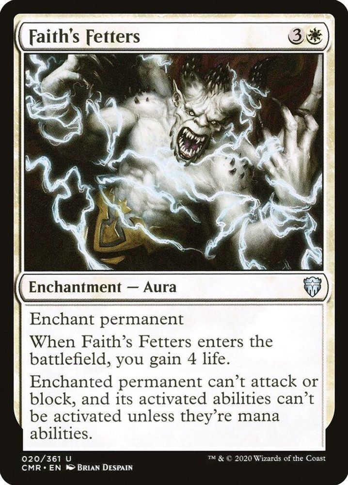 2020 Magic: The Gathering: Commander Legends (CMR) - Faiths Fetters (#20, Uncommon) (, Near Mint)