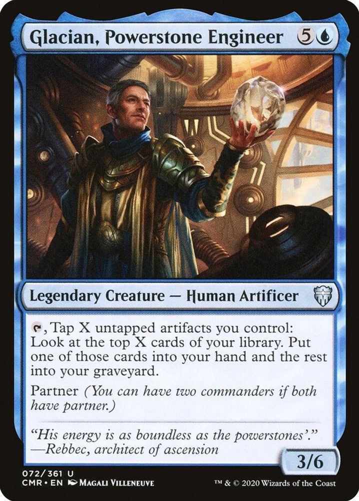2020 Magic: The Gathering: Commander Legends (CMR) - Glacian Powerstone Engineer (#72, Uncommon) (, Near Mint)