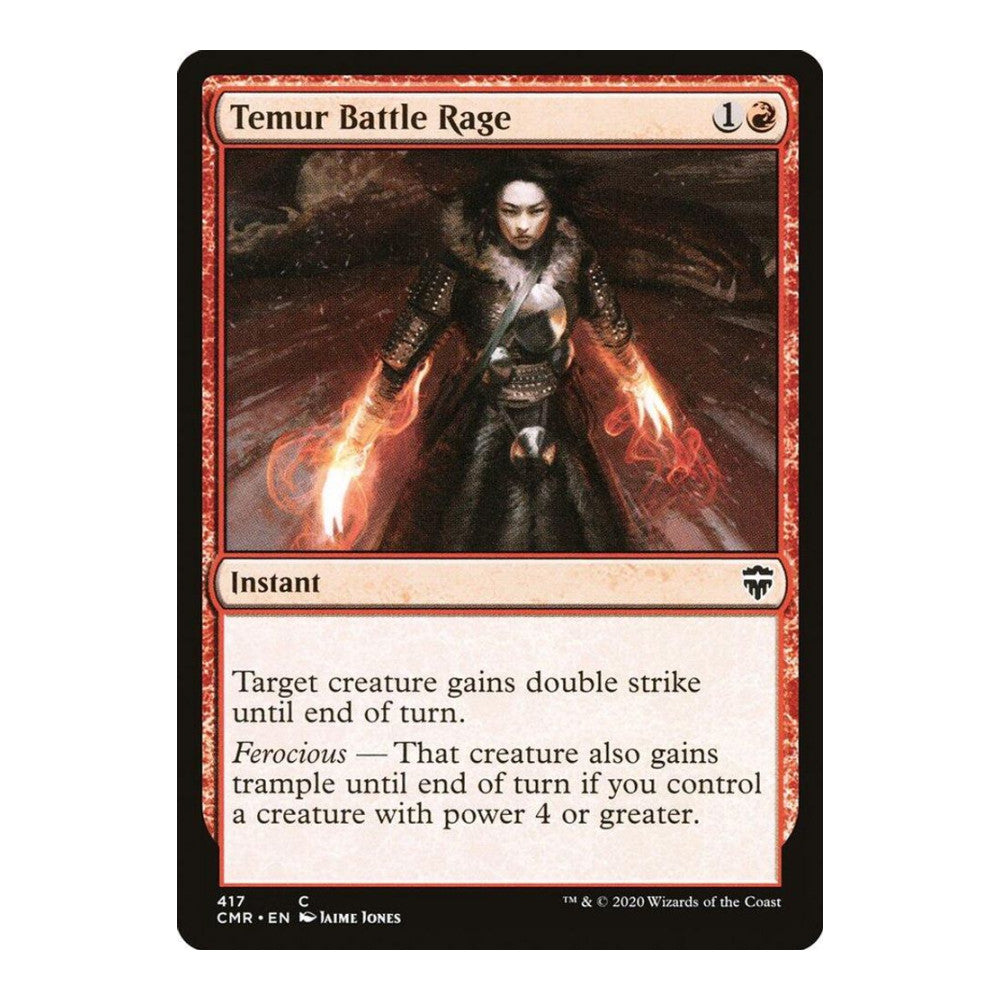 2020 Magic: The Gathering: Commander Legends (CMR) - Temur Battle Rage (#417, Common) (, Near Mint)