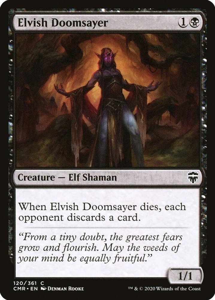 2020 Magic: The Gathering: Commander Legends (CMR) - Elvish Doomsayer (#120, Common) (, Near Mint)