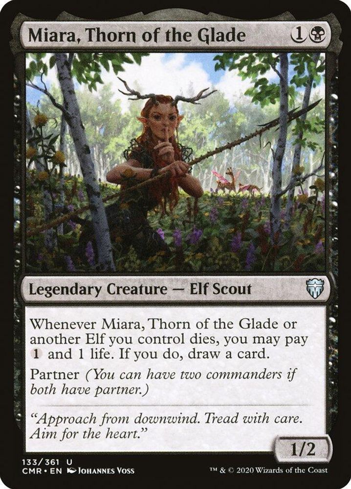 2020 Magic: The Gathering: Commander Legends (CMR) - Miara Thorn of the Glade (#133, Uncommon) (, Near Mint)