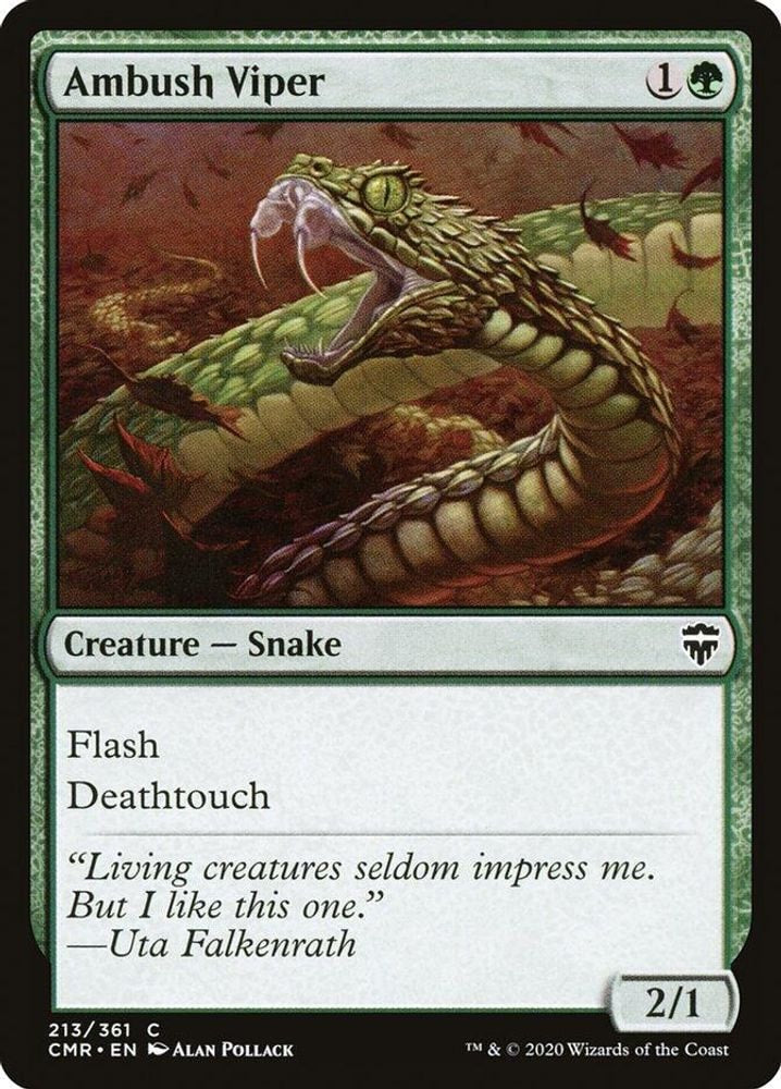 2020 Magic: The Gathering: Commander Legends (CMR) - Ambush Viper (#213, Common) (, Near Mint)