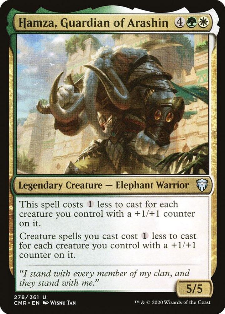 2020 Magic: The Gathering: Commander Legends (CMR) - Hamza Guardian of Arashin (#278, Uncommon) (, Near Mint)
