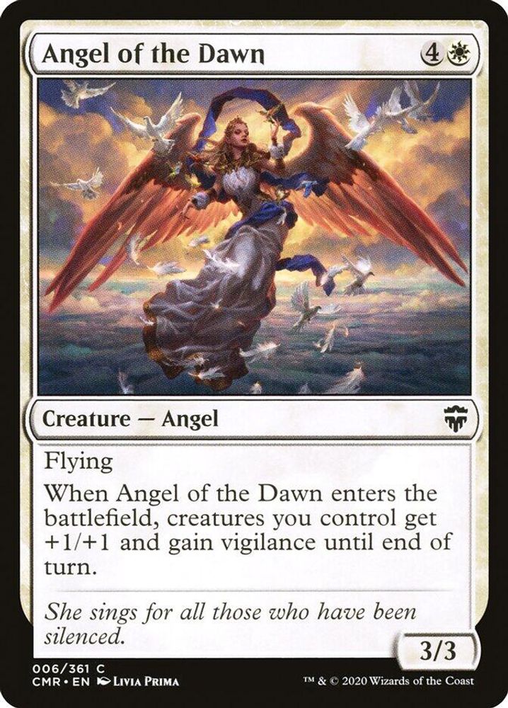 2020 Magic: The Gathering: Commander Legends (CMR) - Angel of the Dawn (#6, Common) (, Near Mint)