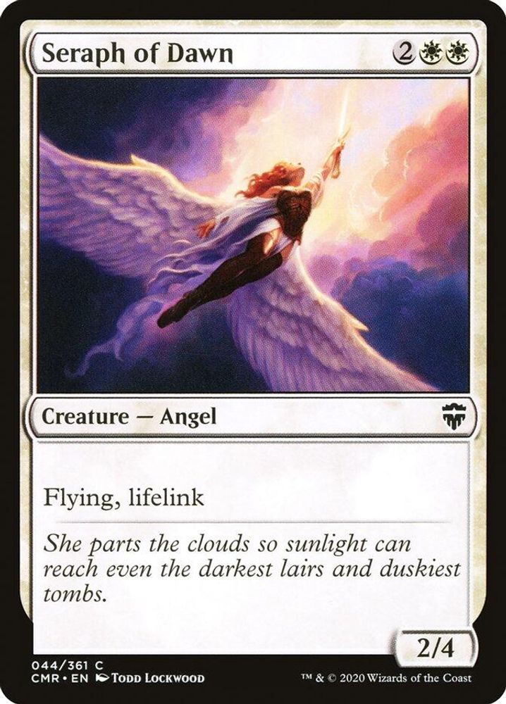 2020 Magic: The Gathering: Commander Legends (CMR) - Seraph of Dawn (#44, Common) (, Near Mint)