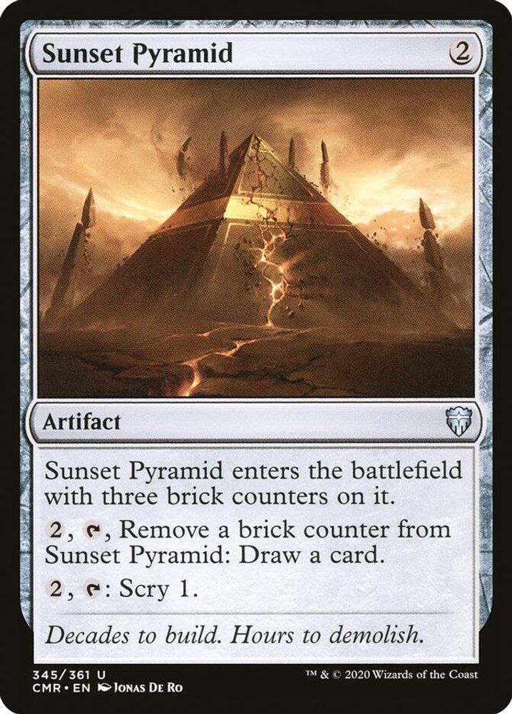 2020 Magic: The Gathering: Commander Legends (CMR) - Sunset Pyramid (#345, Uncommon) (, Near Mint)