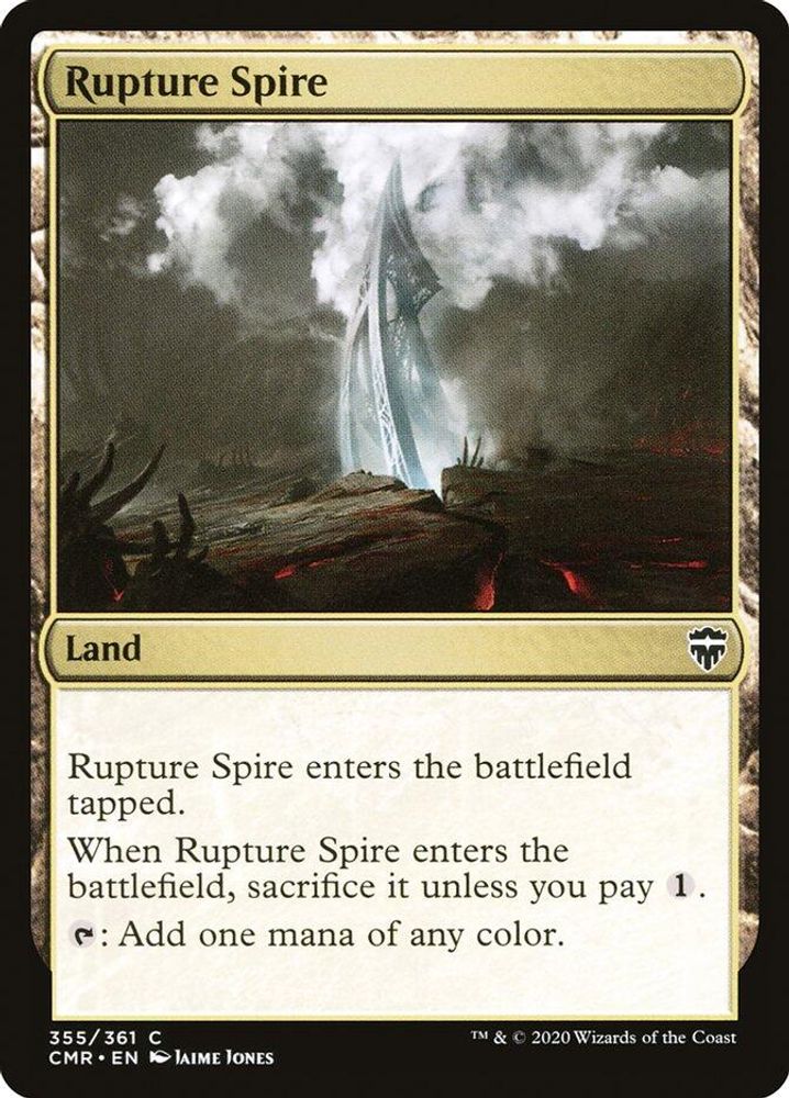 2020 Magic: The Gathering: Commander Legends (CMR) - Rupture Spire 355 (#355, Common) (, Near Mint)