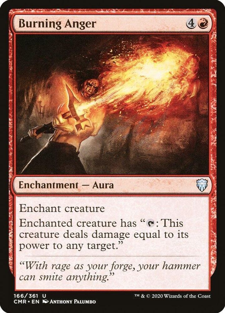 2020 Magic: The Gathering: Commander Legends (CMR) - Burning Anger (#166, Uncommon) (, Near Mint)