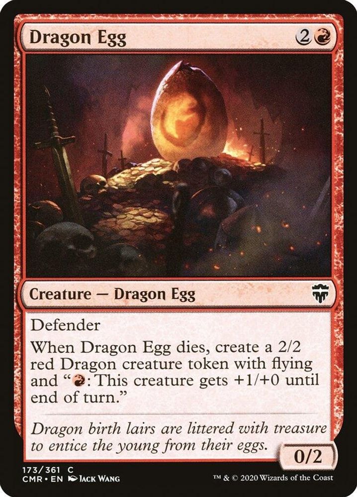 2020 Magic: The Gathering: Commander Legends (CMR) - Dragon Egg (#173, Common) (, Near Mint)