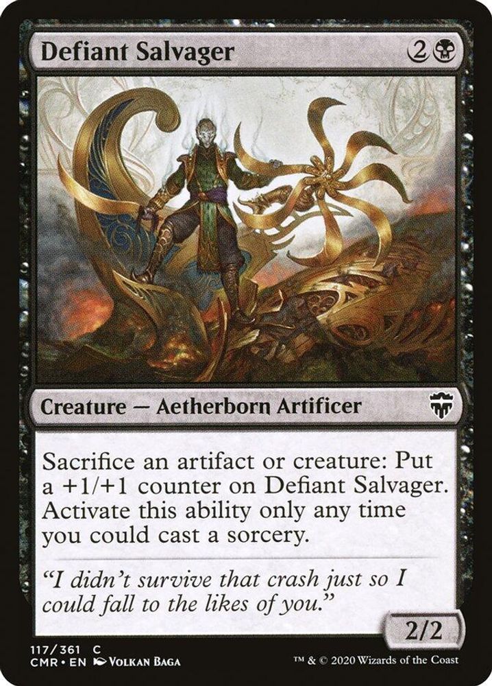 2020 Magic: The Gathering: Commander Legends (CMR) - Defiant Salvager (#117, Common) (, Near Mint)