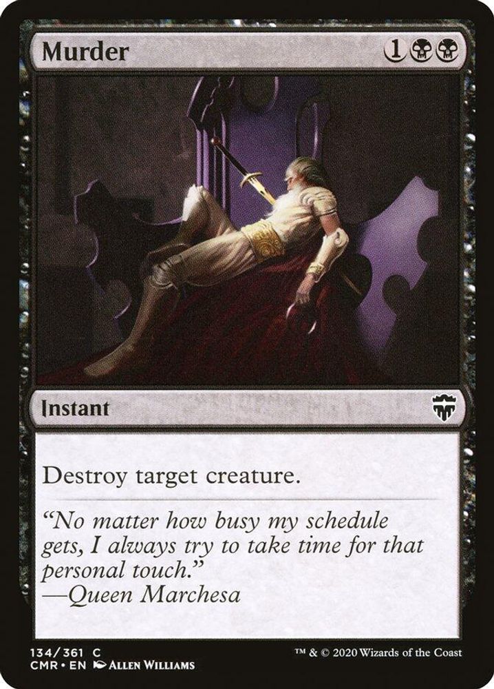 2020 Magic: The Gathering: Commander Legends (CMR) - Murder (#134, Common) (, Near Mint)