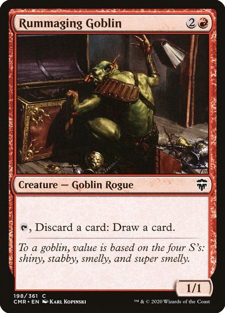2020 Magic: The Gathering: Commander Legends (CMR) - Rummaging Goblin (#198, Common) (, Near Mint)