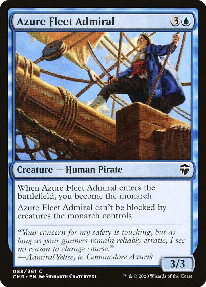 2020 Magic: The Gathering: Commander Legends (CMR) - Azure Fleet Admiral (#58, Common) (, Near Mint)