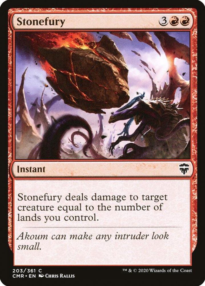 2020 Magic: The Gathering: Commander Legends (CMR) - Stonefury (#203, Common) (, Near Mint)