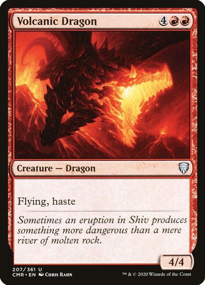 2020 Magic: The Gathering: Commander Legends (CMR) - Volcanic Dragon (#207, Uncommon) (, Near Mint)
