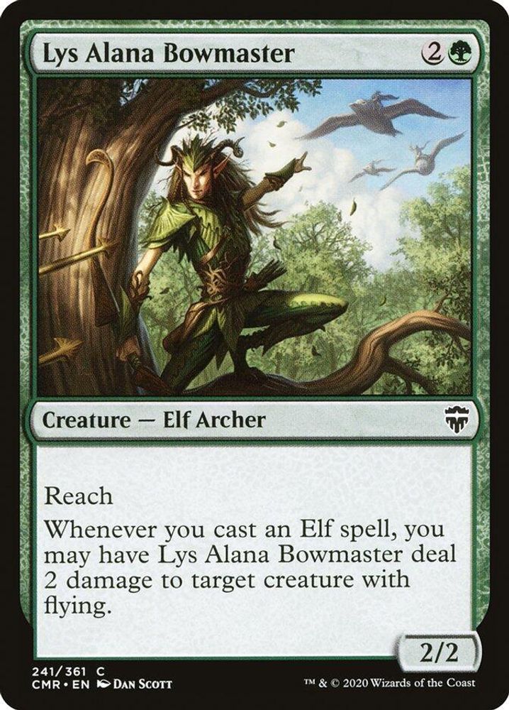 2020 Magic: The Gathering: Commander Legends (CMR) - Lys Alana Bowmaster (#241, Common) (, Near Mint)