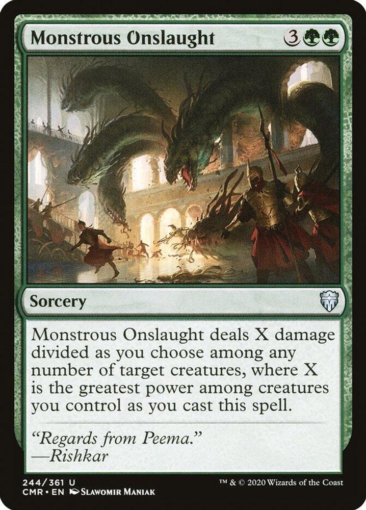 2020 Magic: The Gathering: Commander Legends (CMR) - Monstrous Onslaught (#244, Uncommon) (, Near Mint)