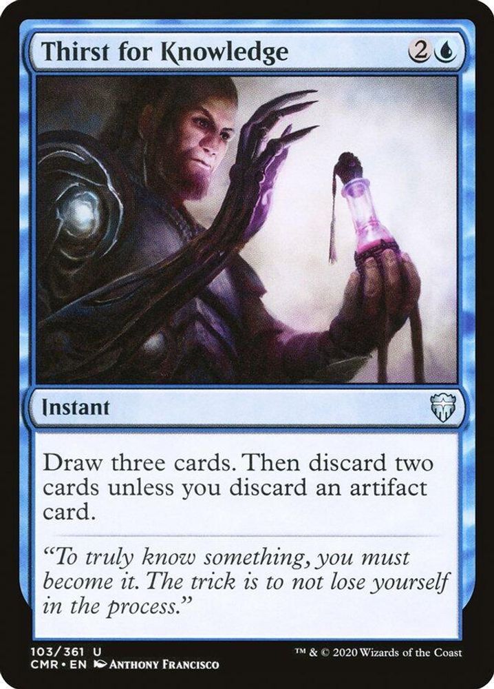 2020 Magic: The Gathering: Commander Legends (CMR) - Thirst for Knowledge (#103, Uncommon) (, Near Mint)
