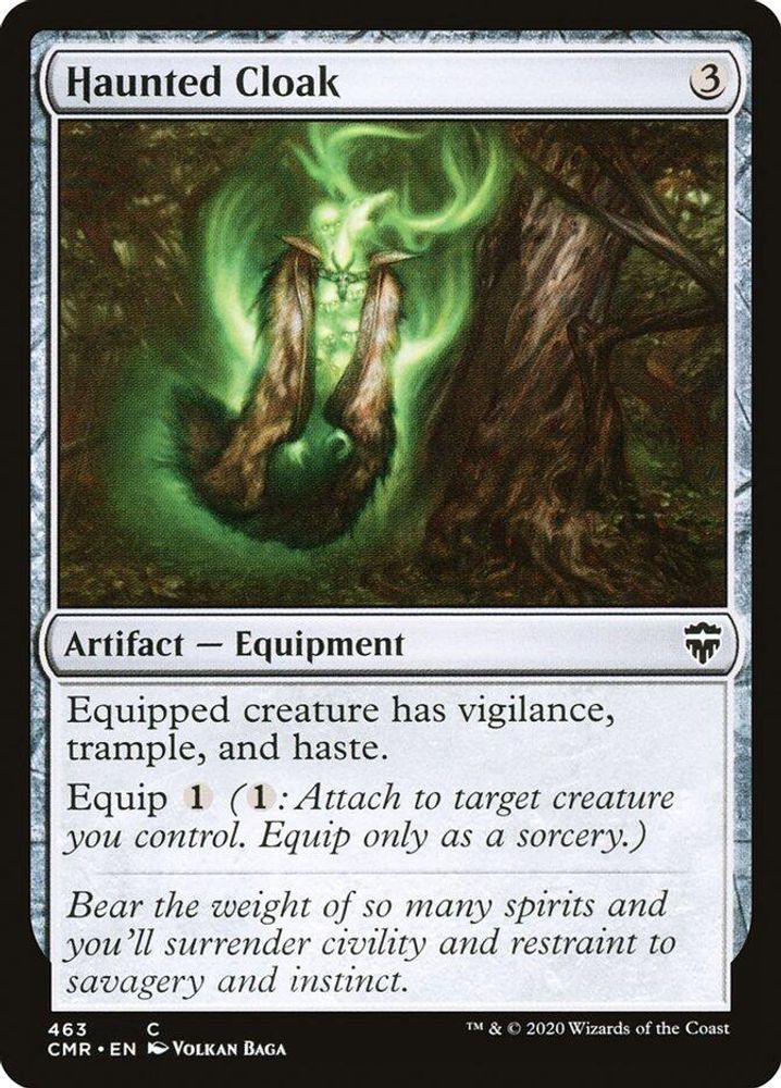 2020 Magic: The Gathering: Commander Legends (CMR) - Haunted Cloak 463 (#463, Common) (, Near Mint)