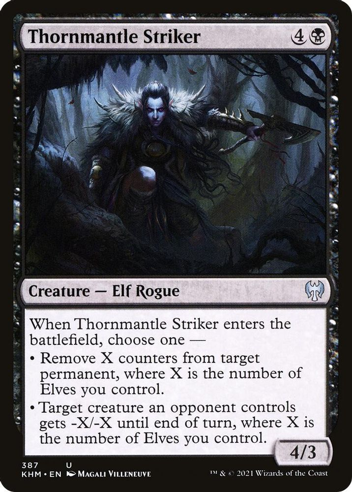 2021 Magic: The Gathering: Kaldheim (KHM) - Thornmantle Striker (#387, Uncommon) (, Near Mint)