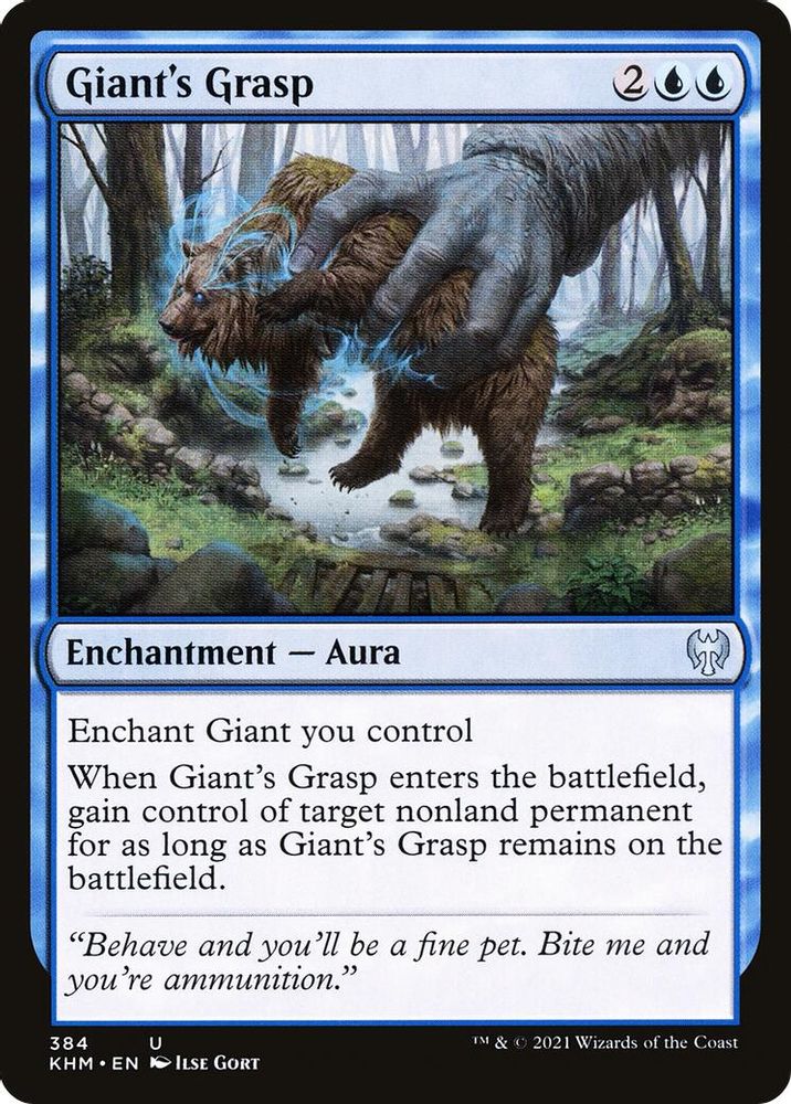 2021 Magic: The Gathering: Kaldheim (KHM) - Giants Grasp (#384, Uncommon) (, Near Mint)