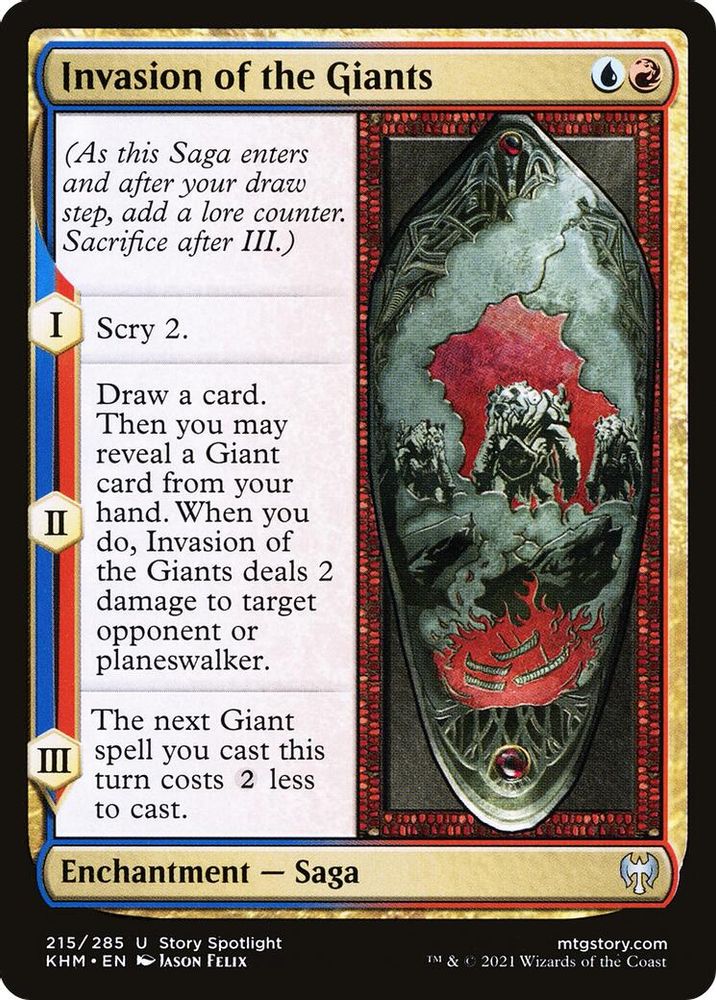2021 Magic: The Gathering: Kaldheim (KHM) - Invasion of the Giants (#215, Uncommon) (, Near Mint)