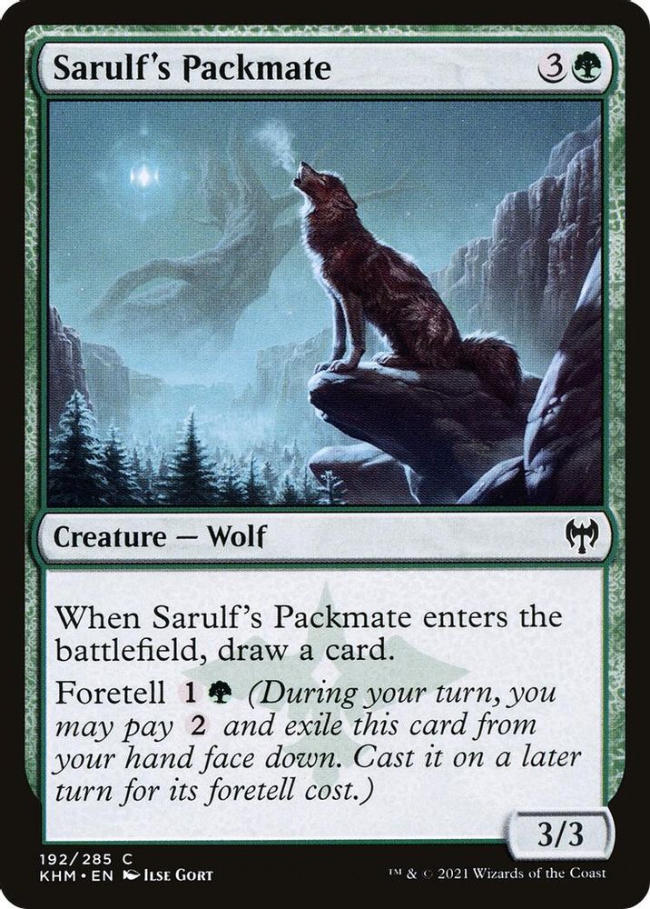 2021 Magic: The Gathering: Kaldheim (KHM) - Sarulfs Packmate (#192, Common) (, Near Mint)