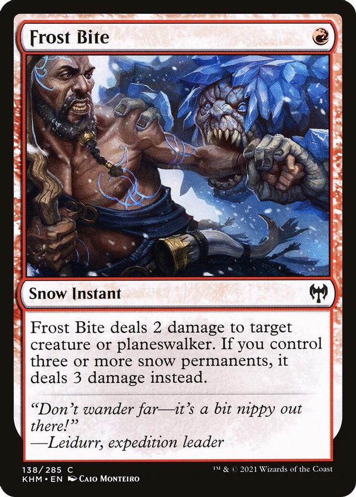 2021 Magic: The Gathering: Kaldheim (KHM) - Frost Bite (#138, Common) (, Near Mint)