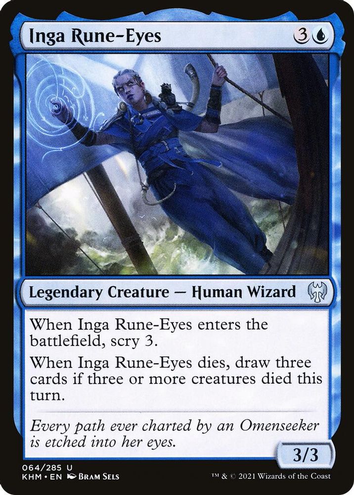 2021 Magic: The Gathering: Kaldheim (KHM) - Inga Rune Eyes (#64, Uncommon) (, Near Mint)