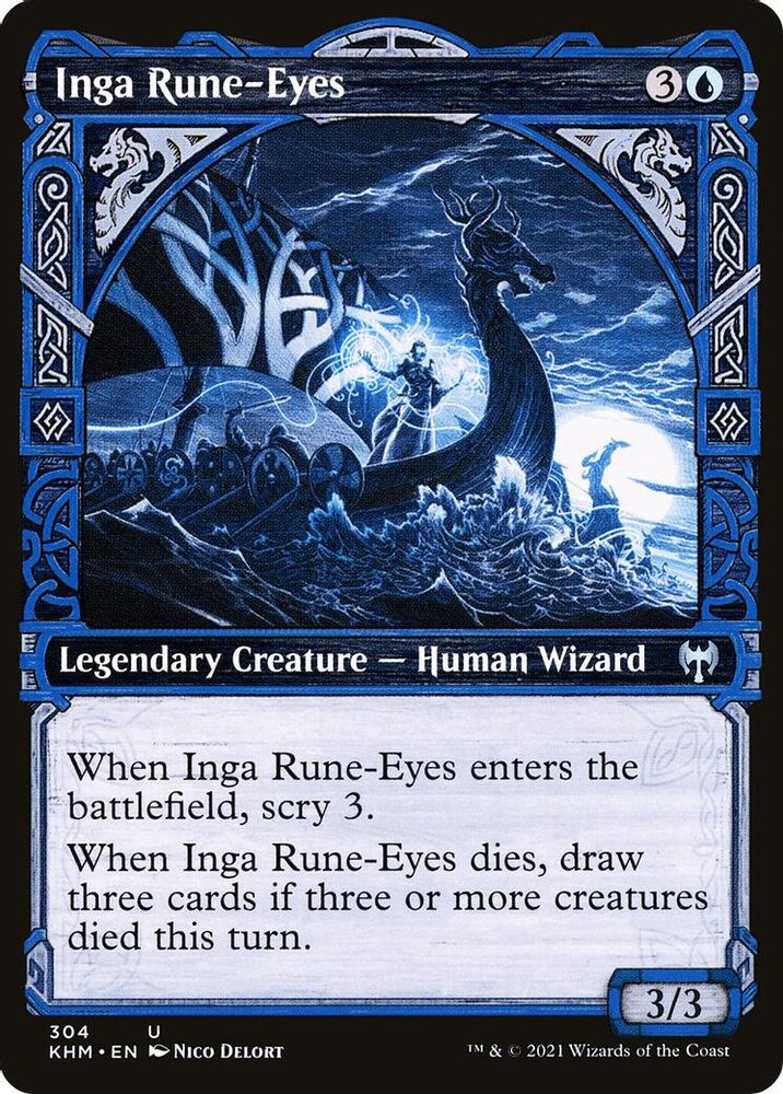 2021 Magic: The Gathering: Kaldheim (KHM) - Inga Rune Eyes Showcase (#304, Uncommon) (, Near Mint)