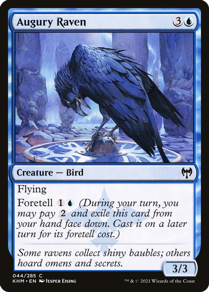 2021 Magic: The Gathering: Kaldheim (KHM) - Augury Raven (#44, Common) (, Near Mint)