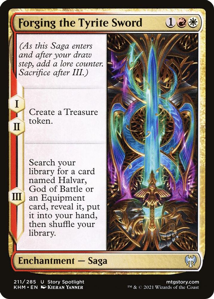 2021 Magic: The Gathering: Kaldheim (KHM) - Forging the Tyrite Sword (#211, Uncommon) (, Near Mint)