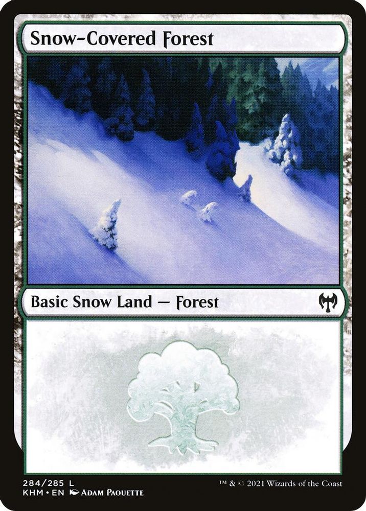 2021 Magic: The Gathering: Kaldheim (KHM) - Snow Covered Forest 284 (#284, Land) (Foil, Near Mint)