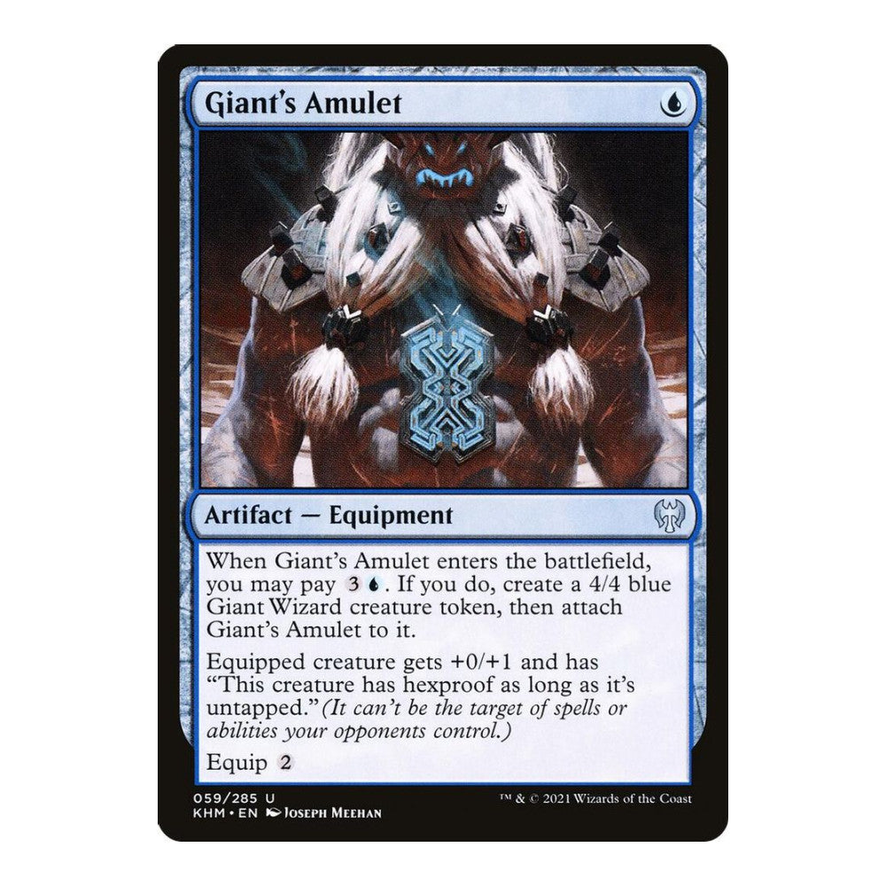 2021 Magic: The Gathering: Kaldheim (KHM) - Giants Amulet (#59, Uncommon) (, Near Mint)