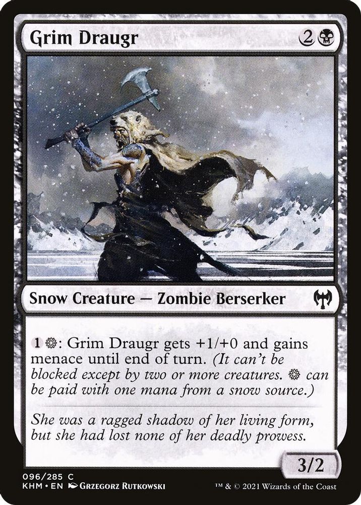 2021 Magic: The Gathering: Kaldheim (KHM) - Grim Draugr (#96, Common) (, Near Mint)
