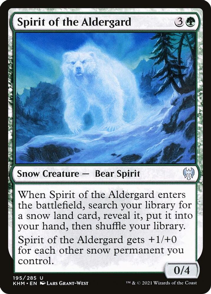 2021 Magic: The Gathering: Kaldheim (KHM) - Spirit of the Aldergard (#195, Uncommon) (, Near Mint)