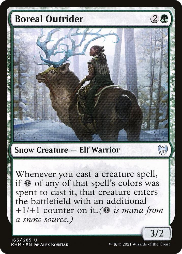 2021 Magic: The Gathering: Kaldheim (KHM) - Boreal Outrider (#163, Uncommon) (, Near Mint)