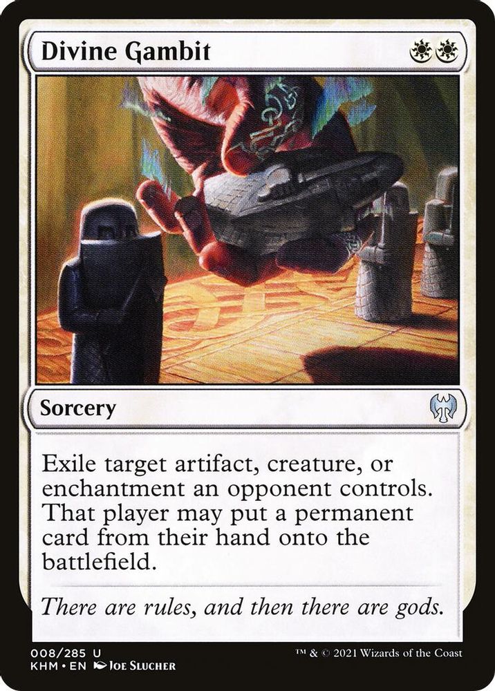 2021 Magic: The Gathering: Kaldheim (KHM) - Divine Gambit (#8, Uncommon) (, Near Mint)
