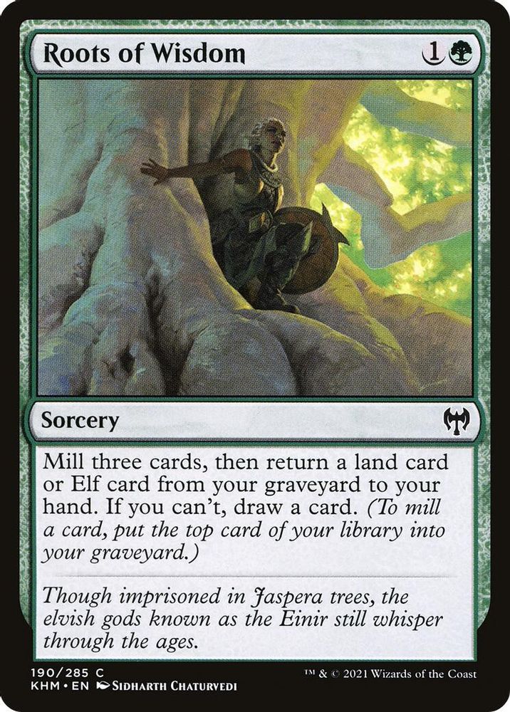 2021 Magic: The Gathering: Kaldheim (KHM) - Roots of Wisdom (#190, Common) (, Near Mint)